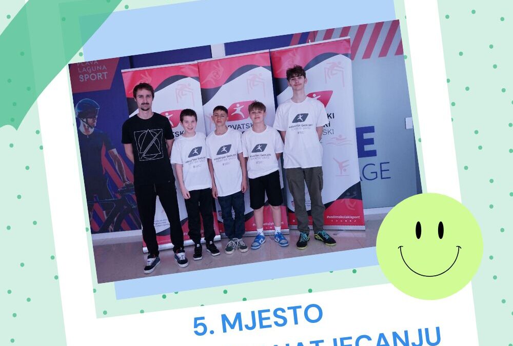 Odlično 5. mjesto na Državnom natjecanju u stolnom tenisu!