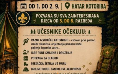 POZIV NA IZVIĐAČKI KAMP – „NOĆ POD ZVIJEZDAMA“