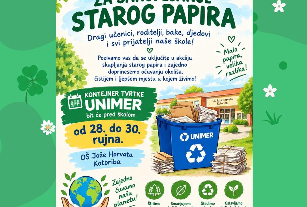 Poziv za sakupljanje starog papira