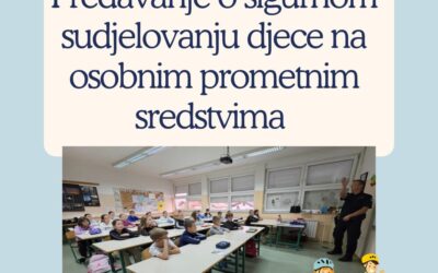 Predavanje o sigurnom sudjelovanju djece na osobnim prometnim sredstvima u OŠ Jože Horvata Kotoriba